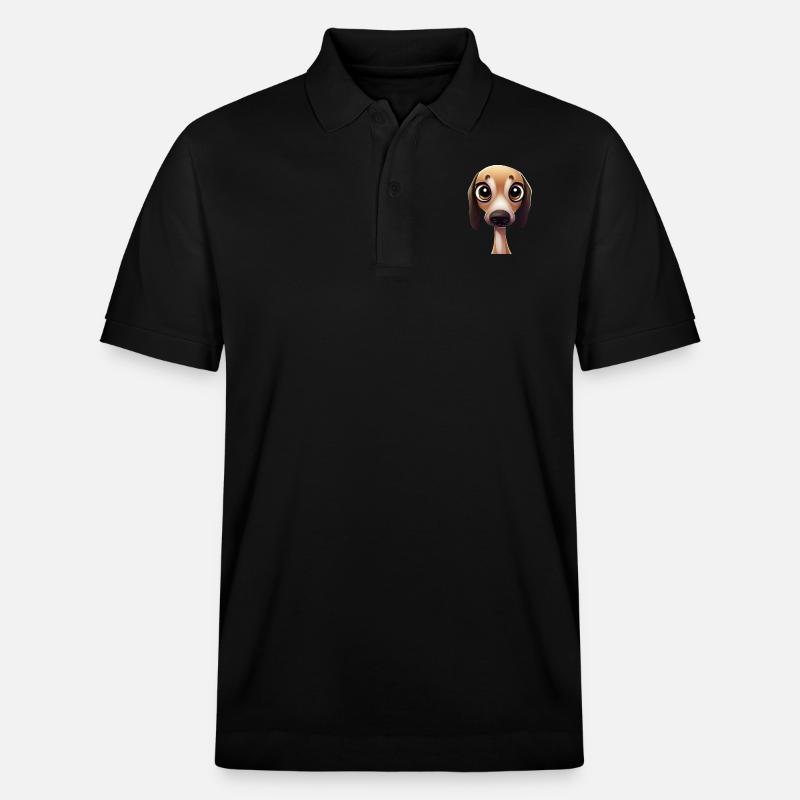 Pose gracieuse de lévrier - Polo PREPSTER bio Stanley/Stella Unisexe - noir