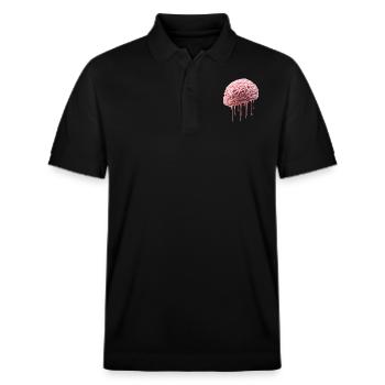 Melting Brain - Stanley/Stella Unisex Bio-Poloshirt PREPSTER - Schwarz - Vorne - Roxy (174cm) & Andy (188cm)