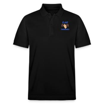Clap Triggered Gag Comedian Funny Prank Joke Humor - Stanley/Stella Unisex Organic Polo Shirt PREPSTER - black - Front - Roxy (174cm) & Andy (188cm)