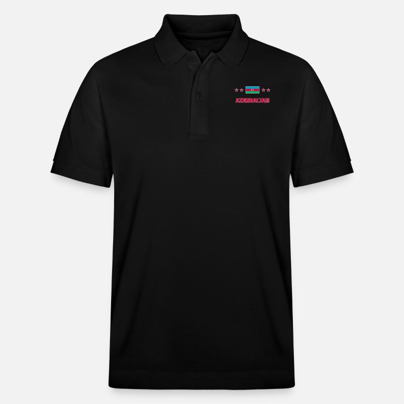 Aserbaidschan - Stanley/Stella Unisex Bio-Poloshirt PREPSTER - Schwarz