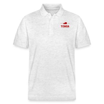 Tonga - Stanley/Stella Unisex Organic Polo Shirt PREPSTER - heather white - Front - Roxy (174cm) & Andy (188cm)