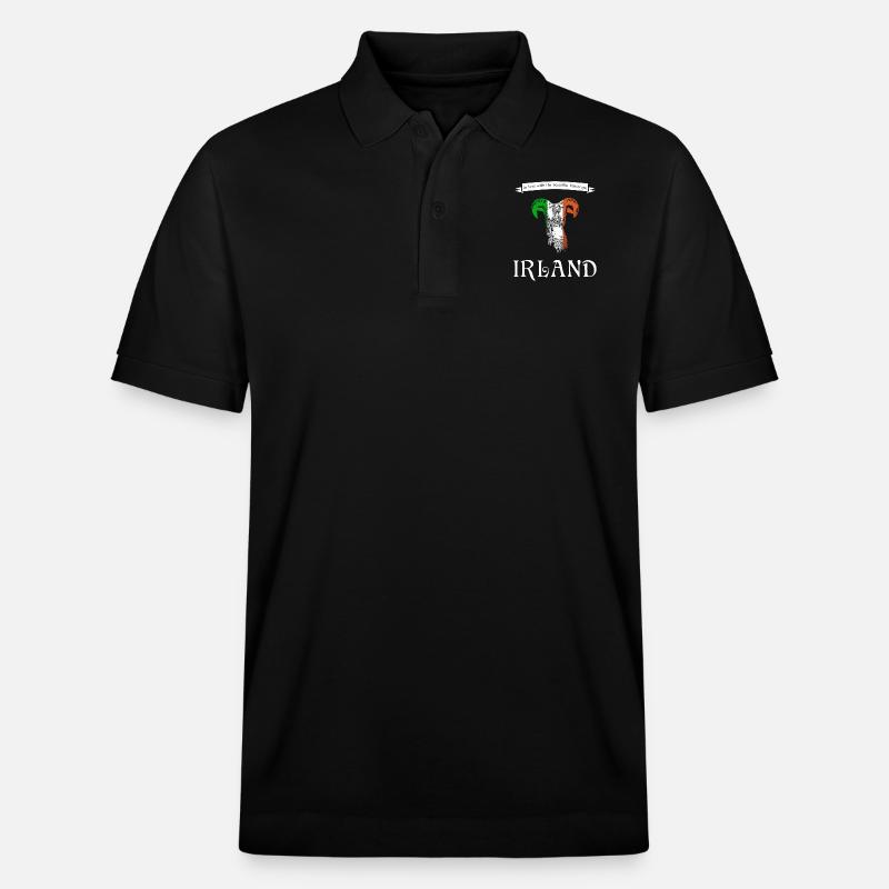Ireland Irland irisch - Stanley/Stella Unisex Bio-Poloshirt PREPSTER - Schwarz