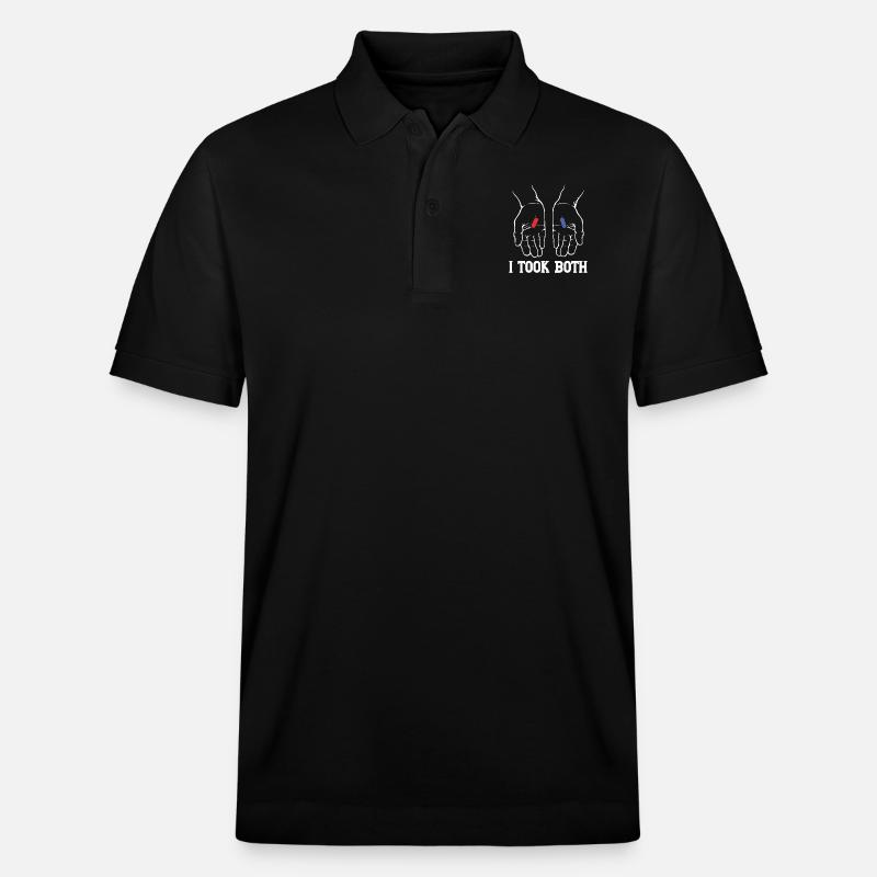 I TOOK BOTH - Stanley/Stella Unisex Bio-Poloshirt PREPSTER - Schwarz
