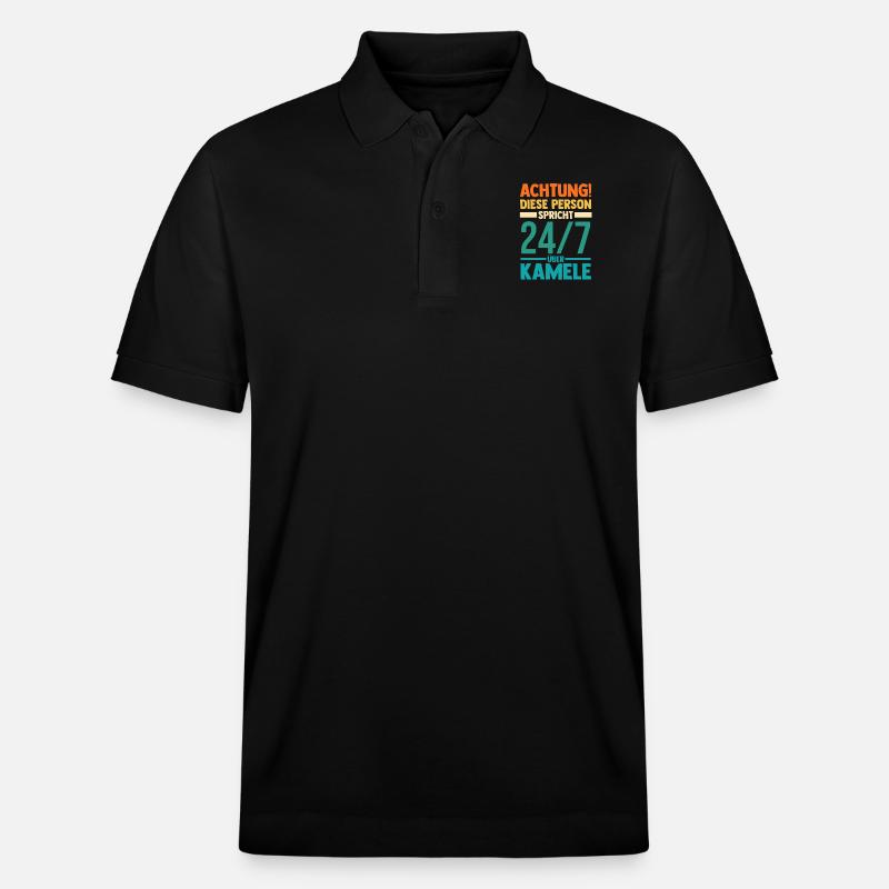 Kamel - Stanley/Stella Unisex Bio-Poloshirt PREPSTER - Schwarz