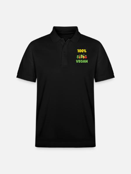 Humour petit légumes vegan - Polo PREPSTER bio Stanley/Stella Unisexe - noir