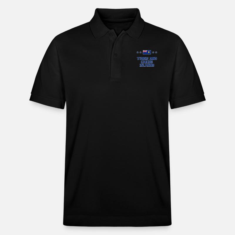 Turks und Caicosinseln - Stanley/Stella Unisex Bio-Poloshirt PREPSTER - Schwarz