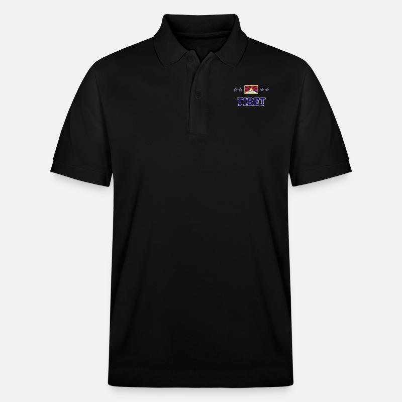 Tibet - Stanley/Stella Unisex Bio-Poloshirt PREPSTER - Schwarz