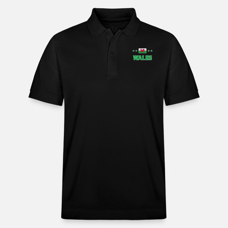 Pays de Galles - Polo PREPSTER bio Stanley/Stella Unisexe - noir