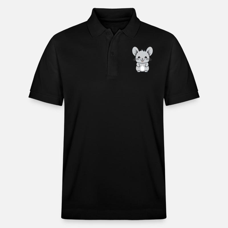 Petit chinchilla mignon - Polo PREPSTER bio Stanley/Stella Unisexe - noir