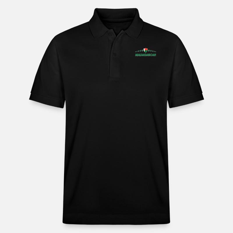 Madagaskar - Stanley/Stella Unisex Bio-Poloshirt PREPSTER - Schwarz