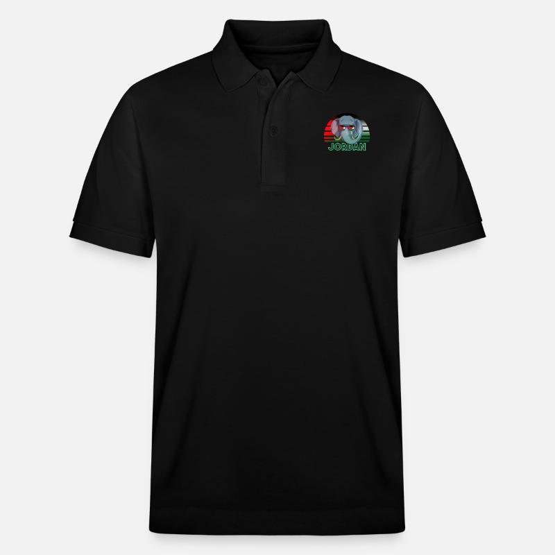 Jordanien - Stanley/Stella Unisex Bio-Poloshirt PREPSTER - Schwarz