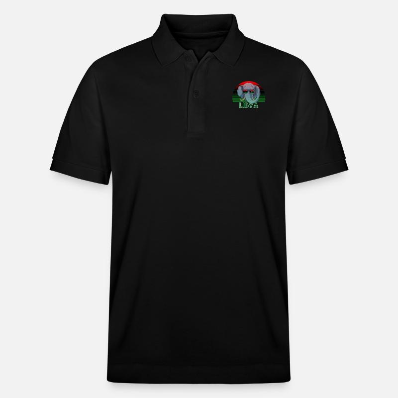 Libyen - Stanley/Stella Unisex Bio-Poloshirt PREPSTER - Schwarz