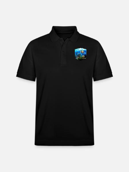 Angelfish - Stanley/Stella Unisex Organic Polo Shirt PREPSTER - black