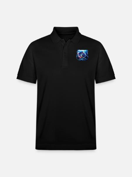 Angelfish - Stanley/Stella Unisex Organic Polo Shirt PREPSTER - black