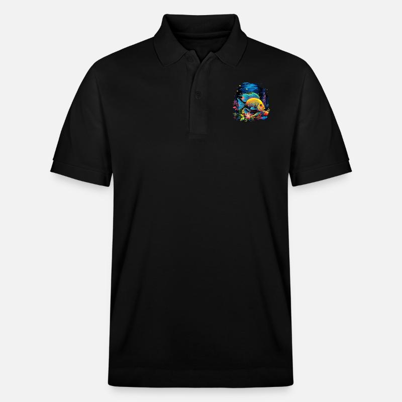 Angelfish - Polo PREPSTER bio Stanley/Stella Unisexe - noir