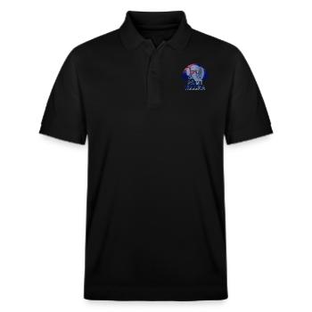 Saint Helena - Stanley/Stella Unisex Organic Polo Shirt PREPSTER - black - Front - Roxy (174cm) & Andy (188cm)