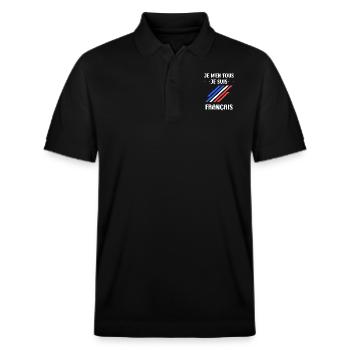 Je suis français - Polo PREPSTER bio Stanley/Stella Unisexe - noir - Devant - Roxy (174cm) & Andy (188cm)