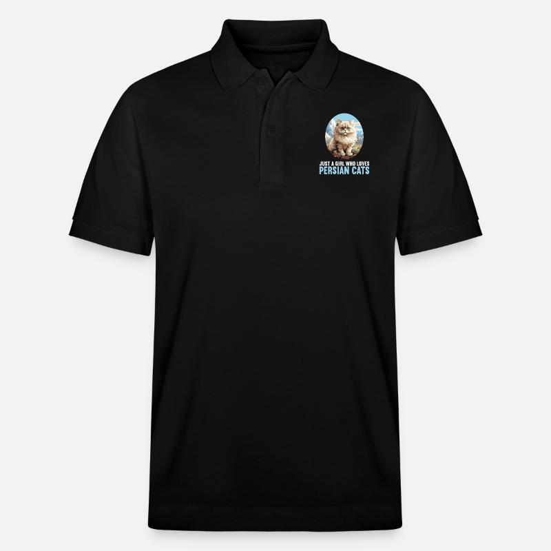 Chat persan Perserkatze - Polo PREPSTER bio Stanley/Stella Unisexe - noir