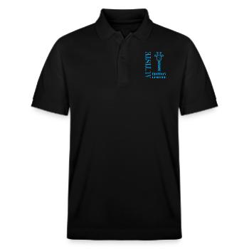 sensibilisation à l'autisme autiste - Polo PREPSTER bio Stanley/Stella Unisexe - noir - Devant - Roxy (174cm) & Andy (188cm)