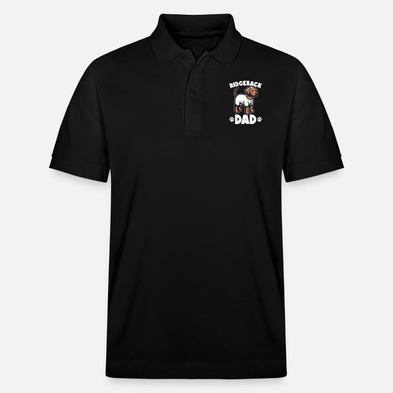 Rhodesian Ridgeback Dog Rhodesian Ridgebacks - Stanley/Stella Unisex Organic Polo Shirt PREPSTER - black