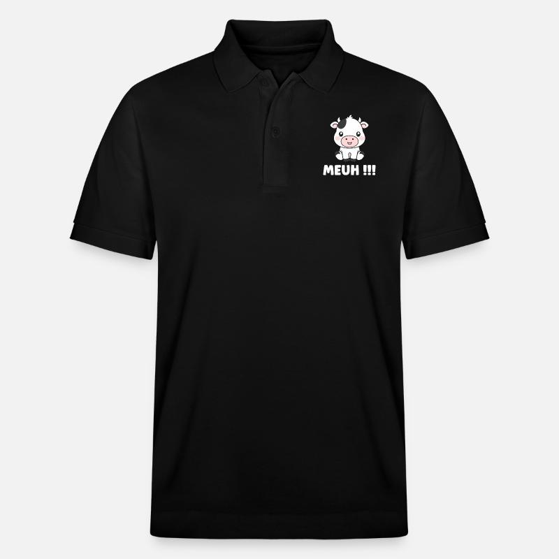 Kuh - Stanley/Stella Unisex Bio-Poloshirt PREPSTER - Schwarz