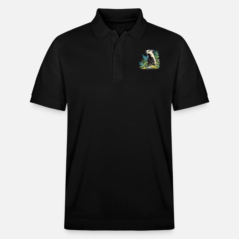 Blaireau Dachse Dachs - Polo PREPSTER bio Stanley/Stella Unisexe - noir