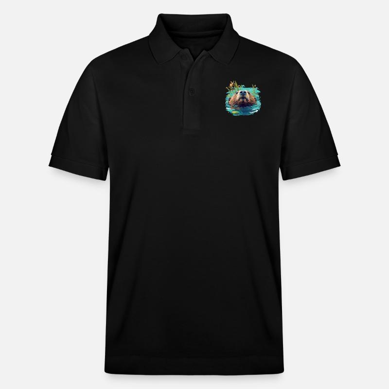 Beaver Biber - Stanley/Stella Unisex Bio-Poloshirt PREPSTER - Schwarz