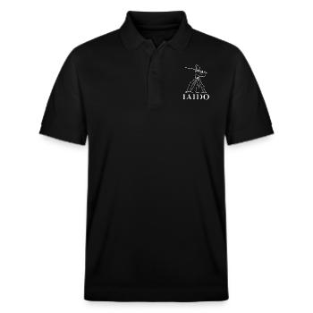 iaido - Stanley/Stella Unisex Bio-Poloshirt PREPSTER - Schwarz - Vorne - Roxy (174cm) & Andy (188cm)