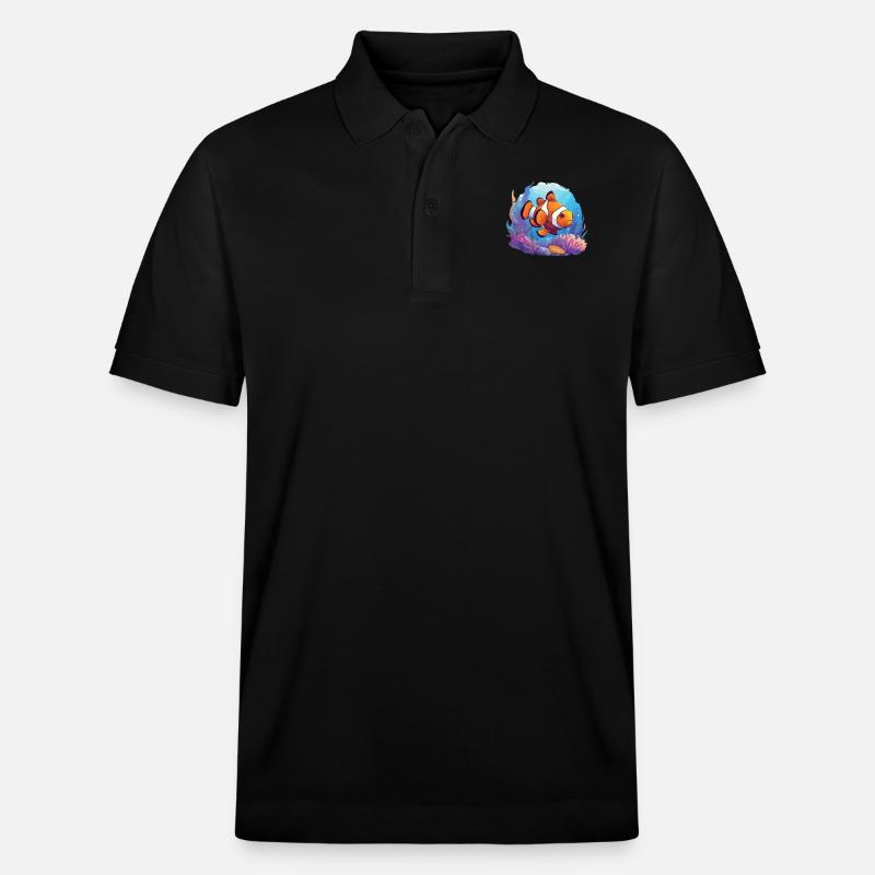 Clownfish Clownfische Clownfisch - Stanley/Stella Unisex Bio-Poloshirt PREPSTER - Schwarz