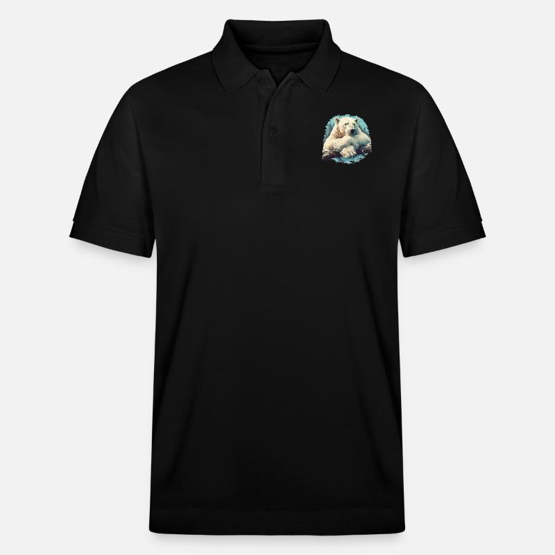 Polar Bear Eisbären Eisbär - Stanley/Stella Unisex Bio-Poloshirt PREPSTER - Schwarz