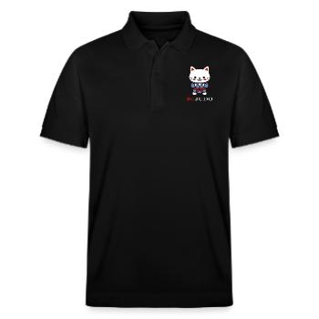 Judo - Stanley/Stella Unisex Bio-Poloshirt PREPSTER - Schwarz - Vorne - Roxy (174cm) & Andy (188cm)