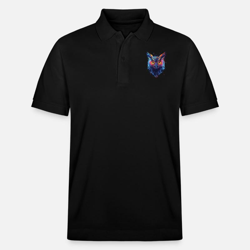 Eule - Stanley/Stella Unisex Bio-Poloshirt PREPSTER - Schwarz