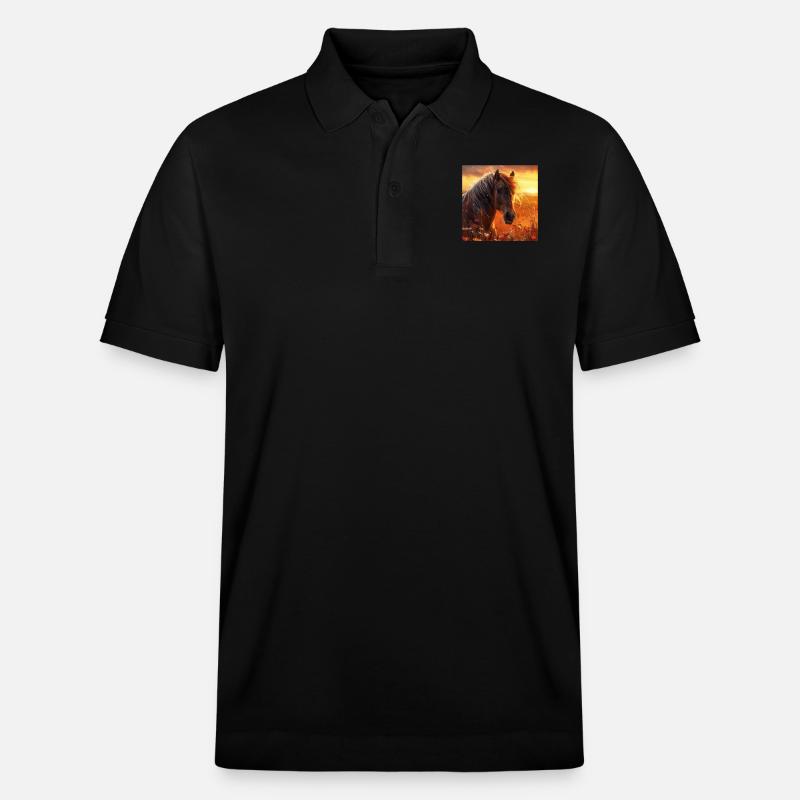 Cheval - Polo PREPSTER bio Stanley/Stella Unisexe - noir