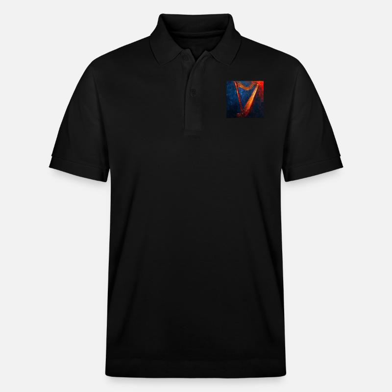 Harfe - Stanley/Stella Unisex Bio-Poloshirt PREPSTER - Schwarz