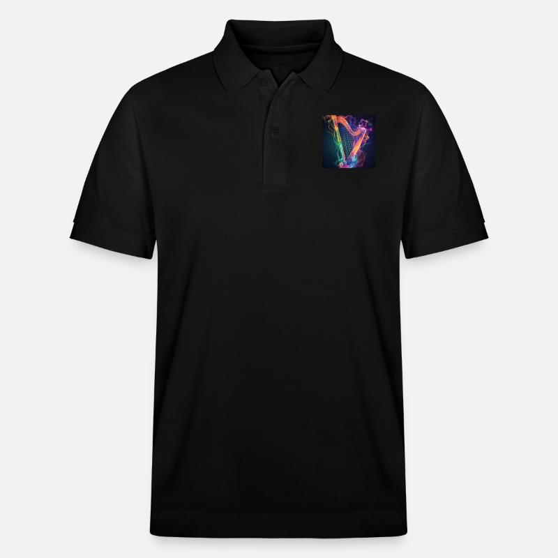 Harfe - Stanley/Stella Unisex Bio-Poloshirt PREPSTER - Schwarz