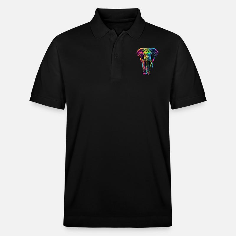 Elefant - Stanley/Stella Unisex Bio-Poloshirt PREPSTER - Schwarz