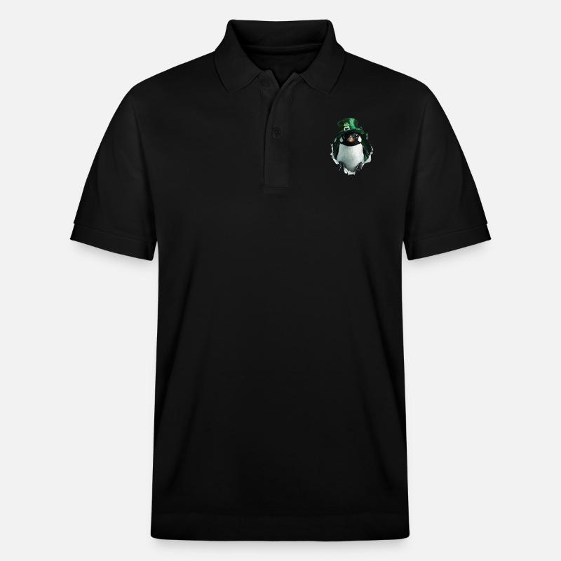 St. Patrick Pinguin - Stanley/Stella Unisex Bio-Poloshirt PREPSTER - Schwarz