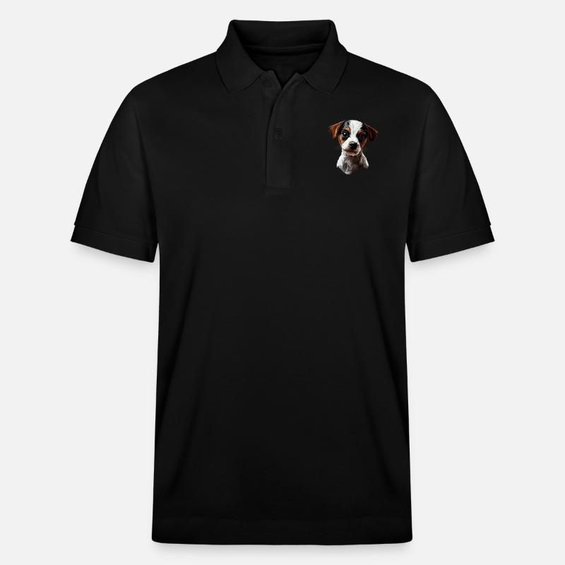 Jack Russell Terrier - Stanley/Stella Unisex Bio-Poloshirt PREPSTER - Schwarz