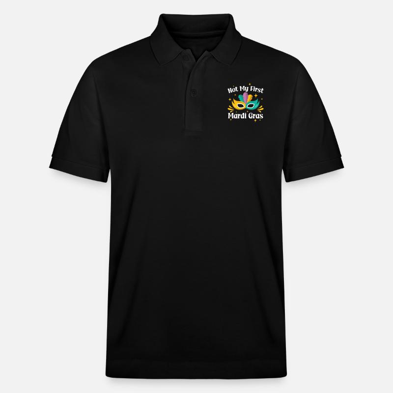 Pas mon premier Mardi Gras - Polo PREPSTER bio Stanley/Stella Unisexe - noir