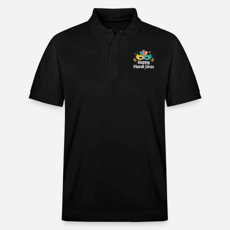 Joyeux Mardi Gras - Polo PREPSTER bio Stanley/Stella Unisexe - noir