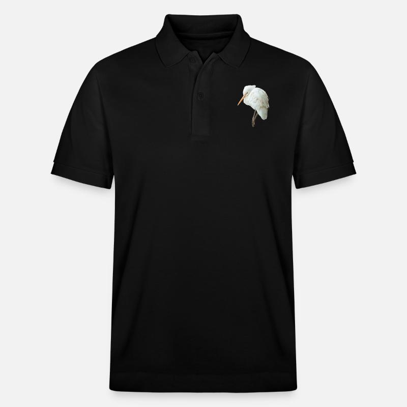 Reiher Vogel - Stanley/Stella Unisex Bio-Poloshirt PREPSTER - Schwarz