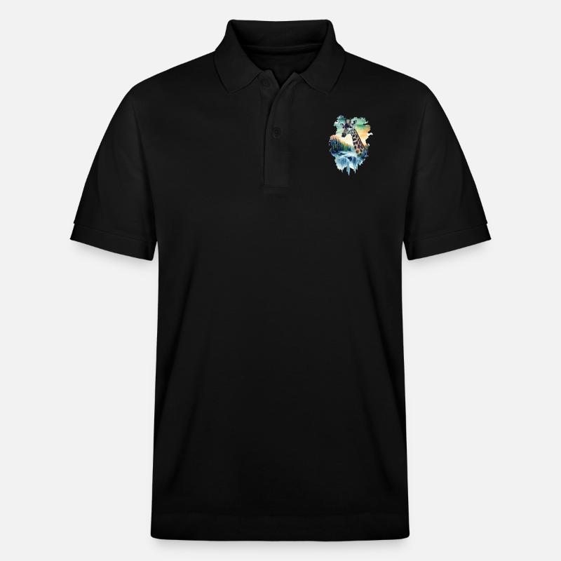 Giraffe - Stanley/Stella Unisex Bio-Poloshirt PREPSTER - Schwarz