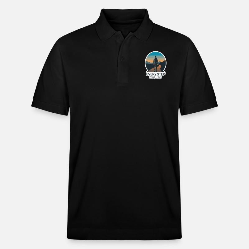 REISE, JEDER SCHRITT ZÄHLT - Stanley/Stella Unisex Bio-Poloshirt PREPSTER - Schwarz