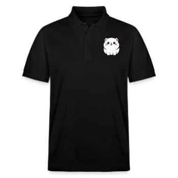 Persian cat - Stanley/Stella Unisex Organic Polo Shirt PREPSTER - black - Front - Roxy (174cm) & Andy (188cm)