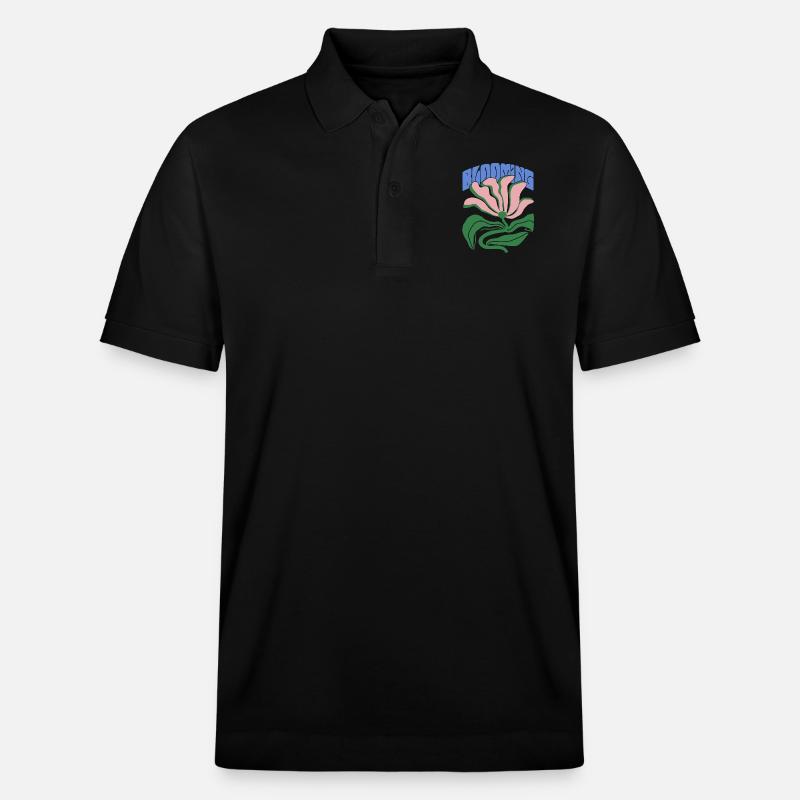 Blühende Stärke - Stanley/Stella Unisex Bio-Poloshirt PREPSTER - Schwarz