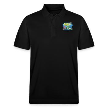 Bonjour l’été amusant design coloré - Polo PREPSTER bio Stanley/Stella Unisexe - noir - Devant - Roxy (174cm) & Andy (188cm)