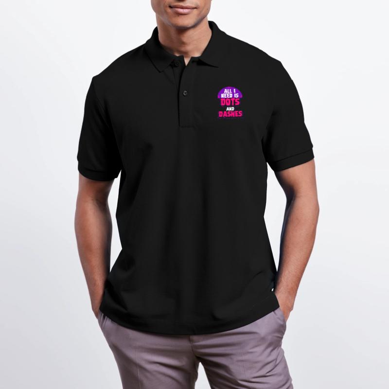 Morsecode Morse Code Points et tirets Polo PREPSTER bio Stanley/Stella Unisexe