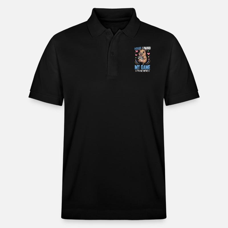 Capybara Gamer Gaming - Polo PREPSTER bio Stanley/Stella Unisexe - noir