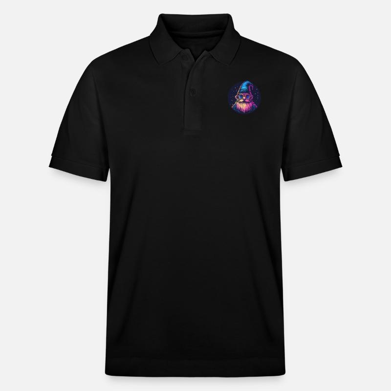 Space Dwarf Retro Look - Stanley/Stella Unisex Organic Polo Shirt PREPSTER - black