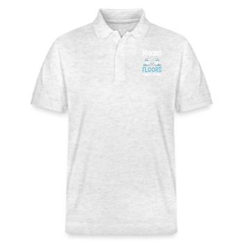 Nettoyant Lover Cleaner - Polo PREPSTER bio Stanley/Stella Unisexe - blanc chiné - Devant - Roxy (174cm) & Andy (188cm)